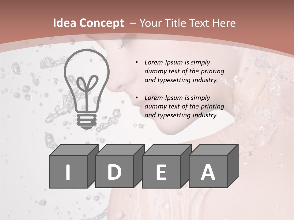 Portrait Beautiful Wet PowerPoint Template