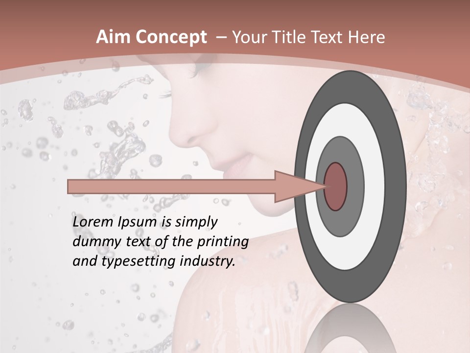 Portrait Beautiful Wet PowerPoint Template