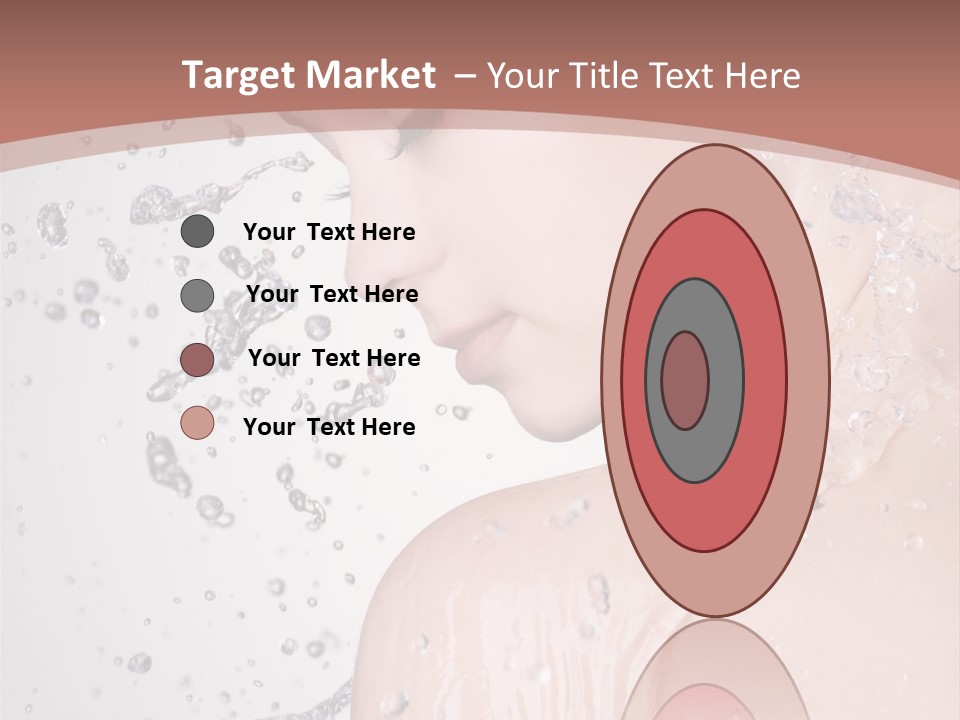 Portrait Beautiful Wet PowerPoint Template