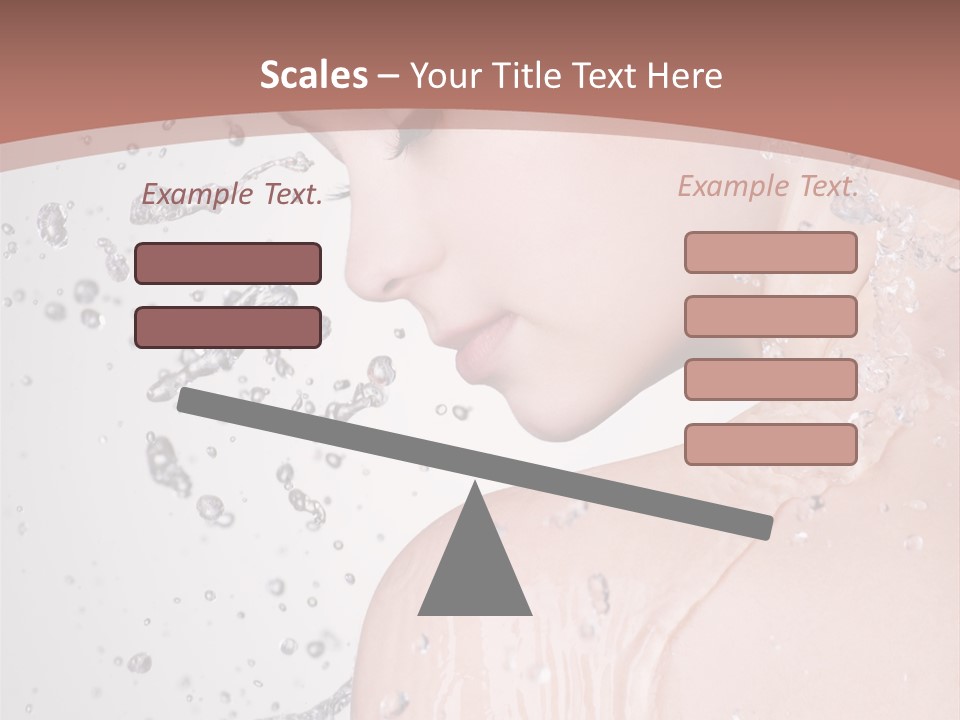 Portrait Beautiful Wet PowerPoint Template