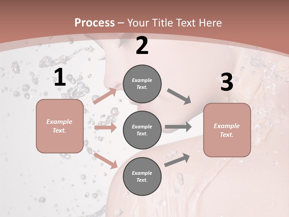 Portrait Beautiful Wet PowerPoint Template