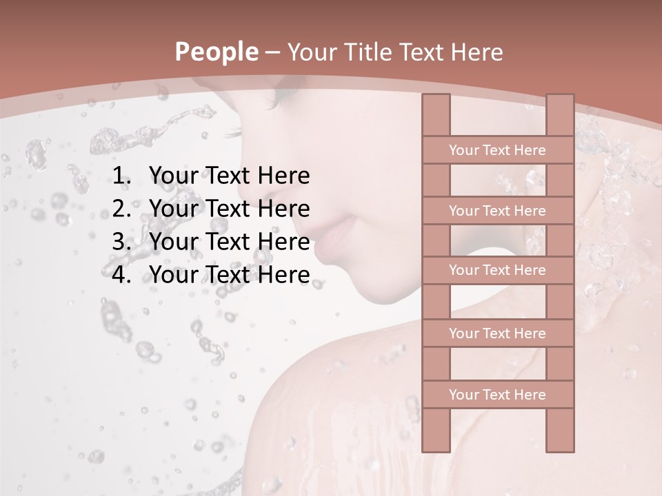 Portrait Beautiful Wet PowerPoint Template