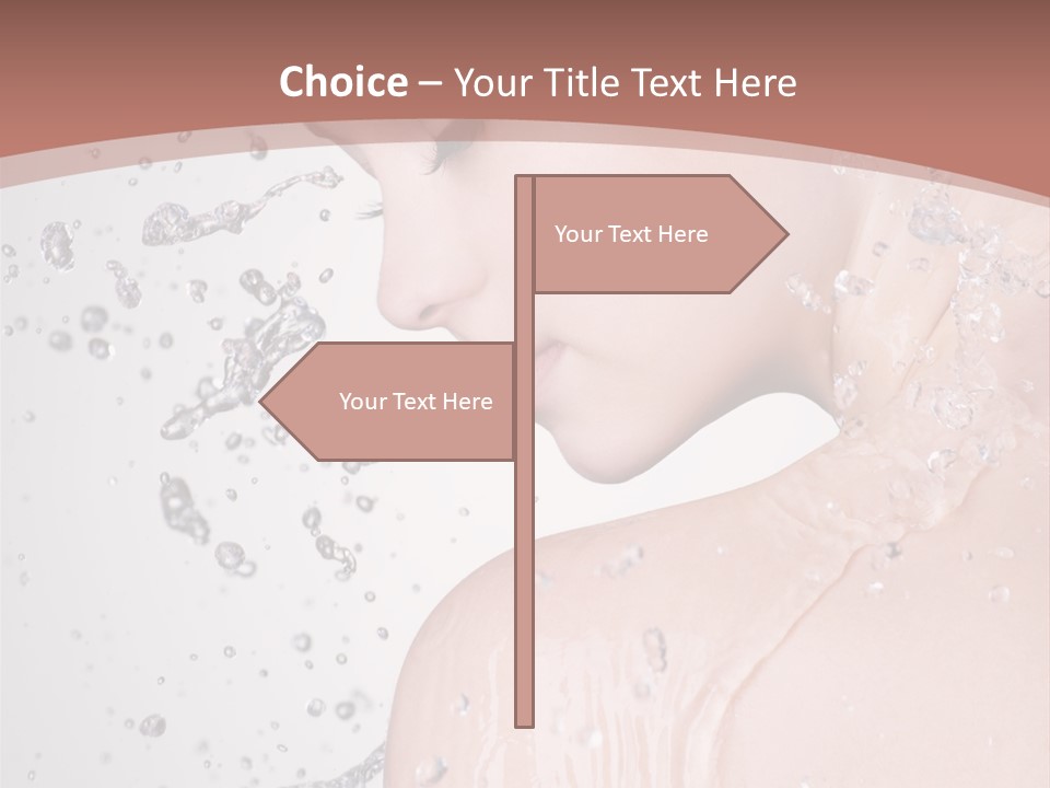 Portrait Beautiful Wet PowerPoint Template