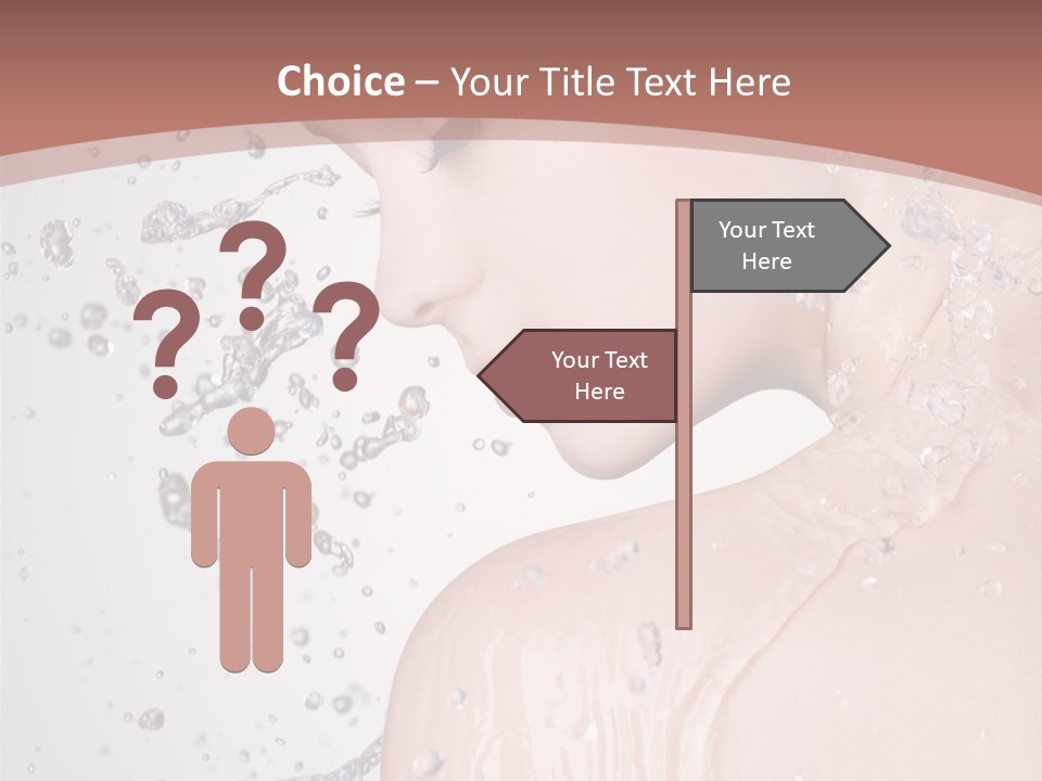 Portrait Beautiful Wet PowerPoint Template