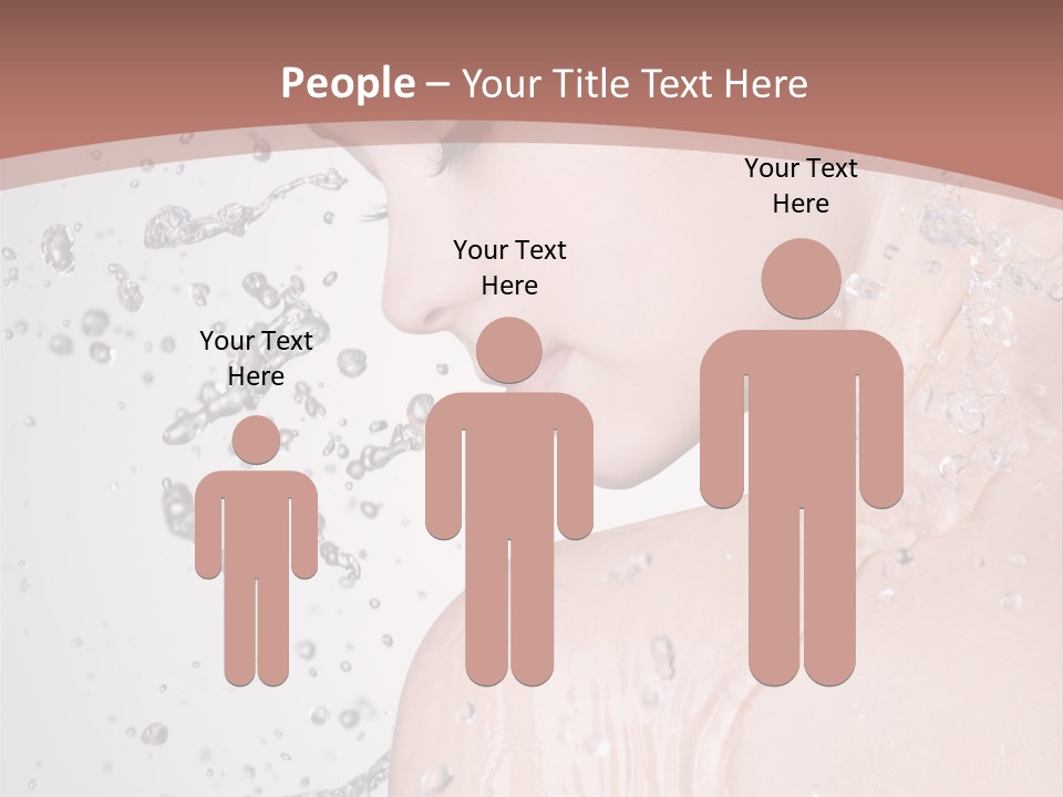 Portrait Beautiful Wet PowerPoint Template