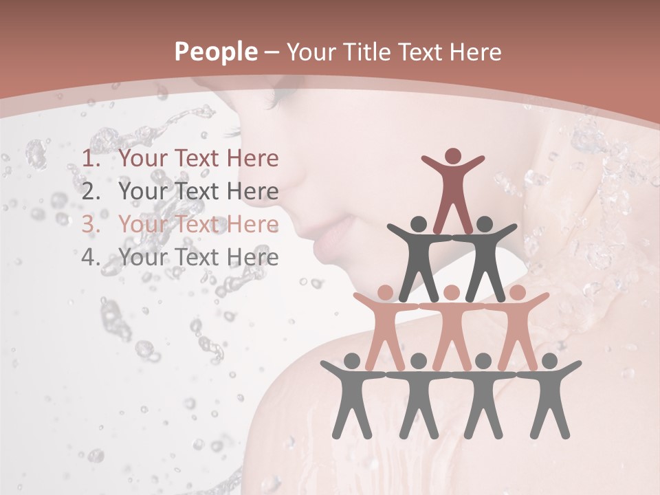 Portrait Beautiful Wet PowerPoint Template