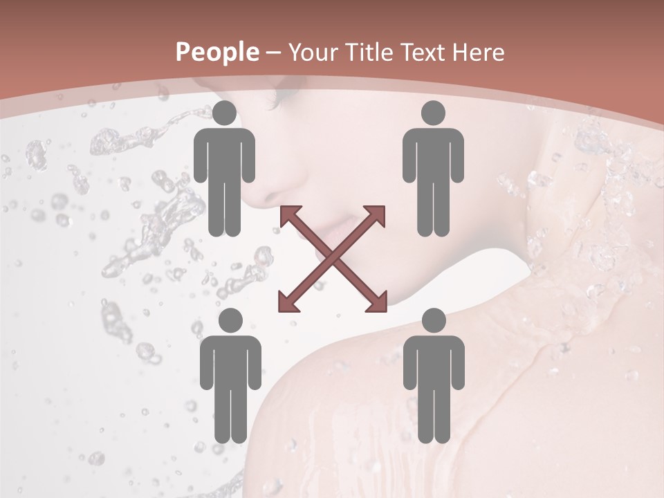 Portrait Beautiful Wet PowerPoint Template