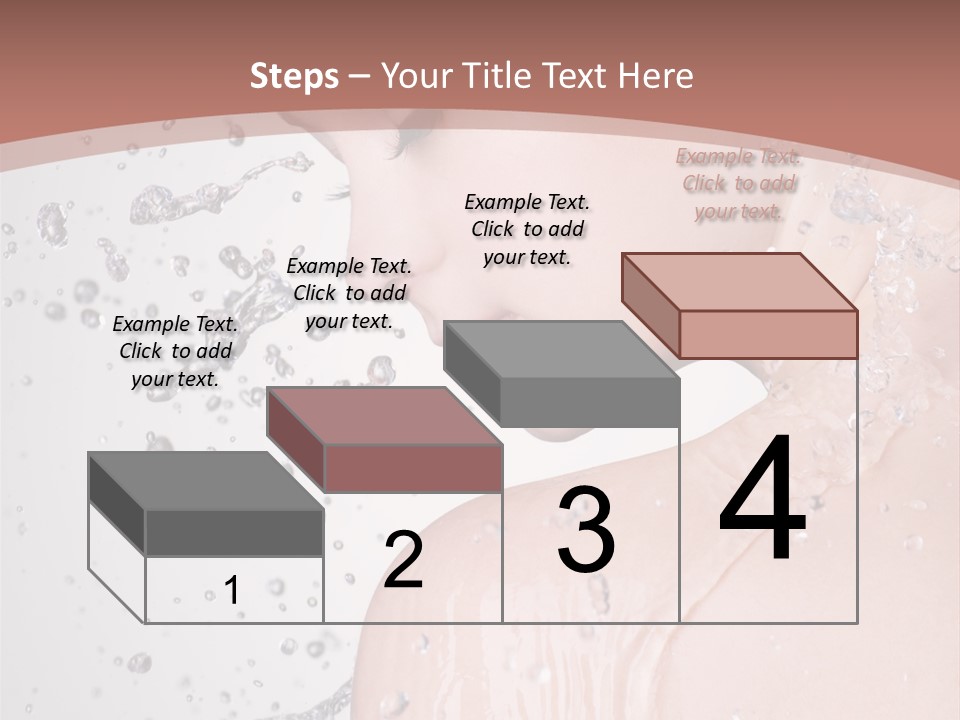 Portrait Beautiful Wet PowerPoint Template