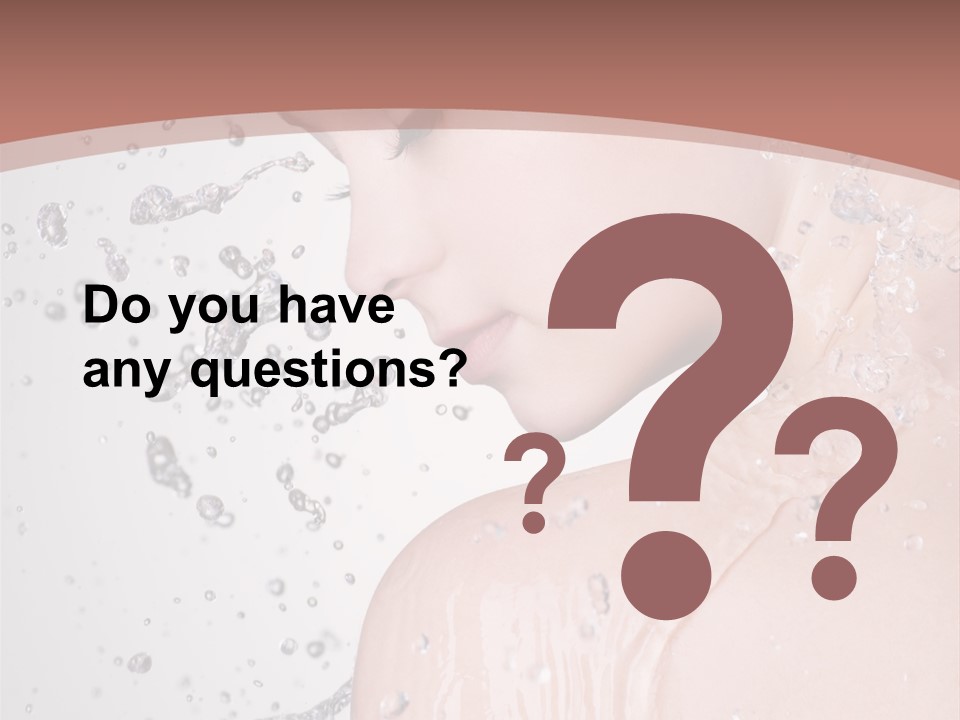 Portrait Beautiful Wet PowerPoint Template