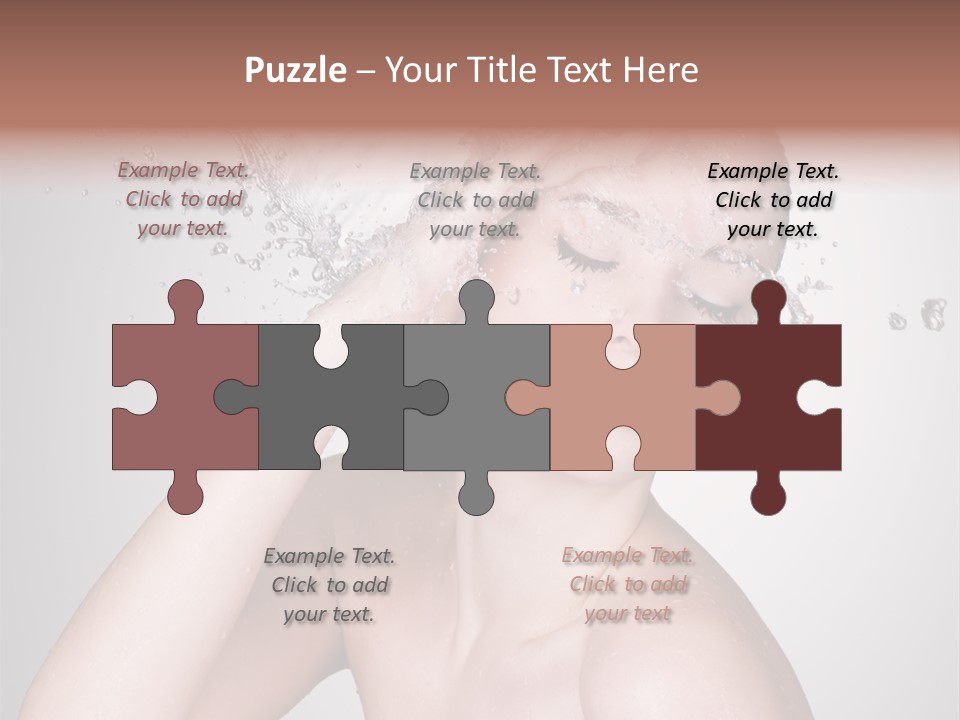 Colored Backgound Pure Caucasian PowerPoint Template