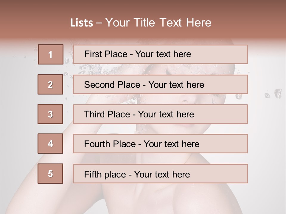 Colored Backgound Pure Caucasian PowerPoint Template
