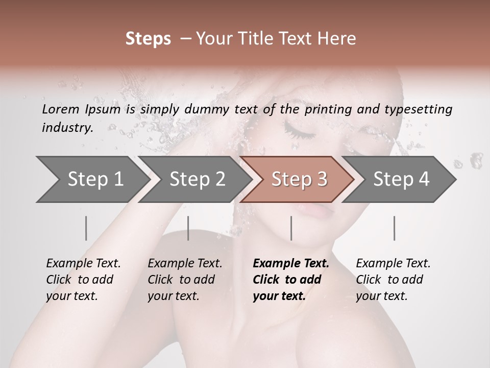 Colored Backgound Pure Caucasian PowerPoint Template