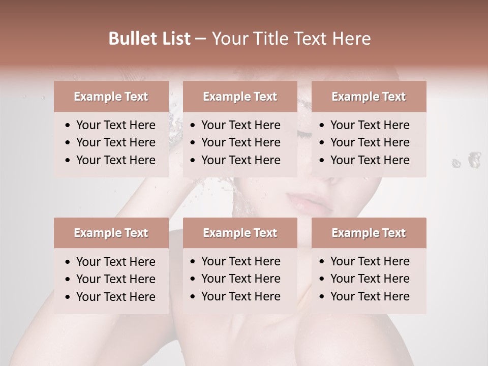 Colored Backgound Pure Caucasian PowerPoint Template