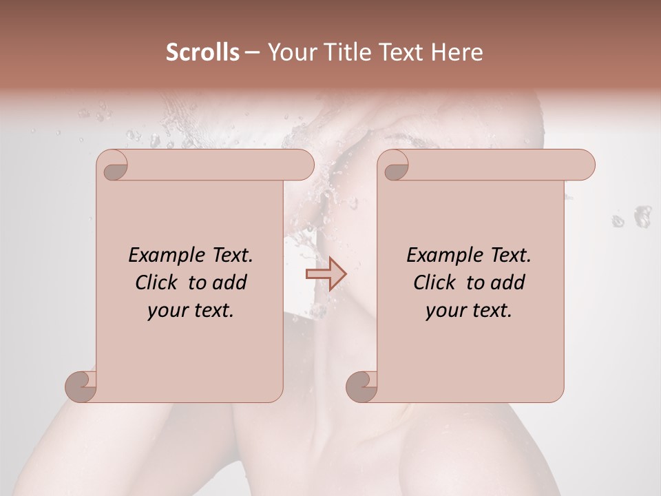 Colored Backgound Pure Caucasian PowerPoint Template