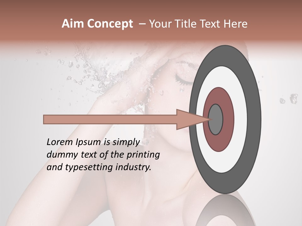 Colored Backgound Pure Caucasian PowerPoint Template