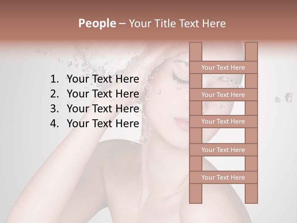 Colored Backgound Pure Caucasian PowerPoint Template