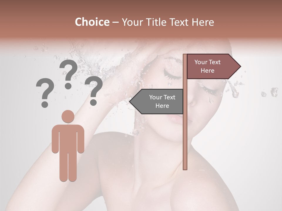 Colored Backgound Pure Caucasian PowerPoint Template