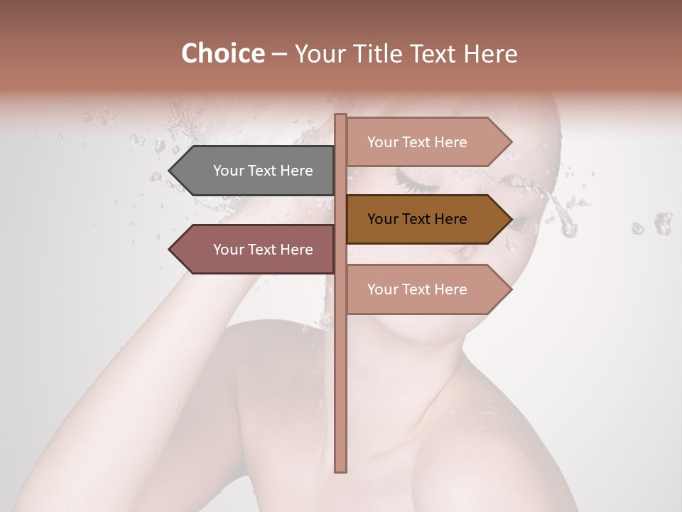 Colored Backgound Pure Caucasian PowerPoint Template