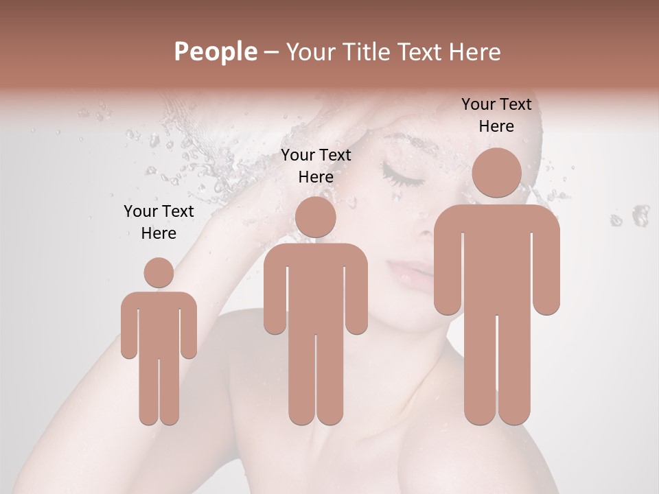 Colored Backgound Pure Caucasian PowerPoint Template