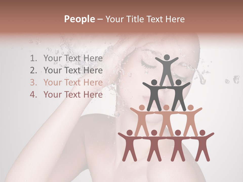 Colored Backgound Pure Caucasian PowerPoint Template