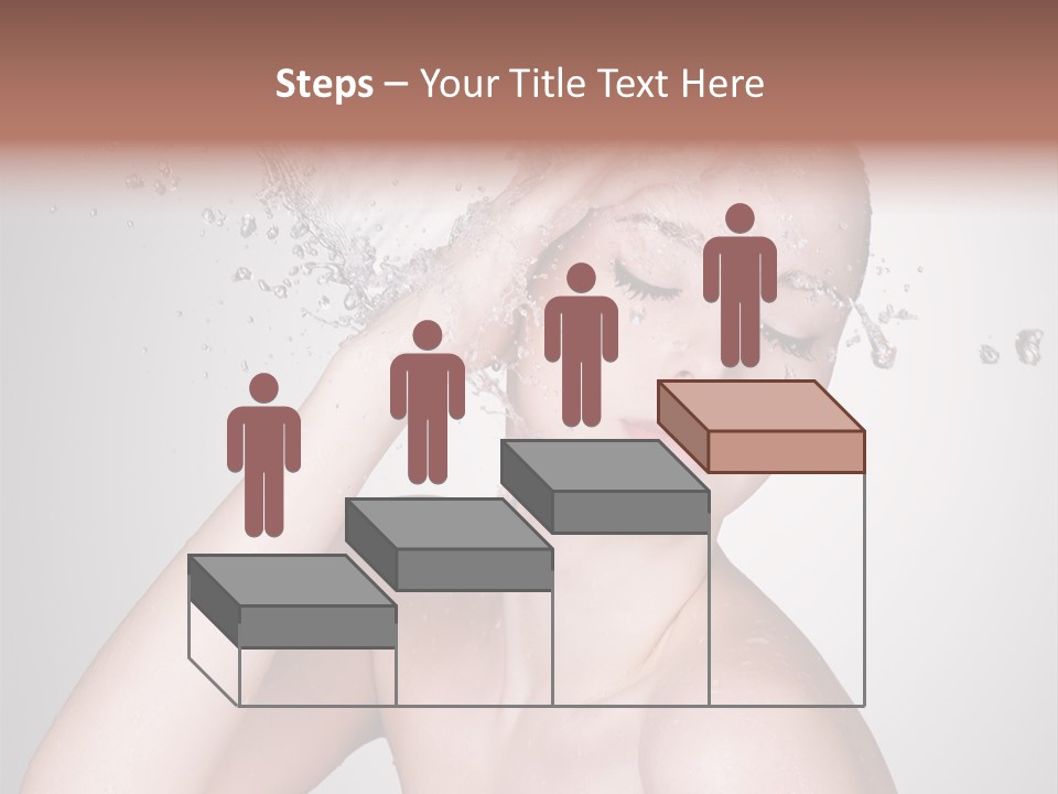 Colored Backgound Pure Caucasian PowerPoint Template