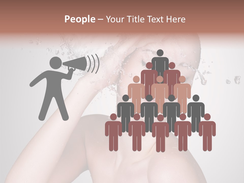 Colored Backgound Pure Caucasian PowerPoint Template