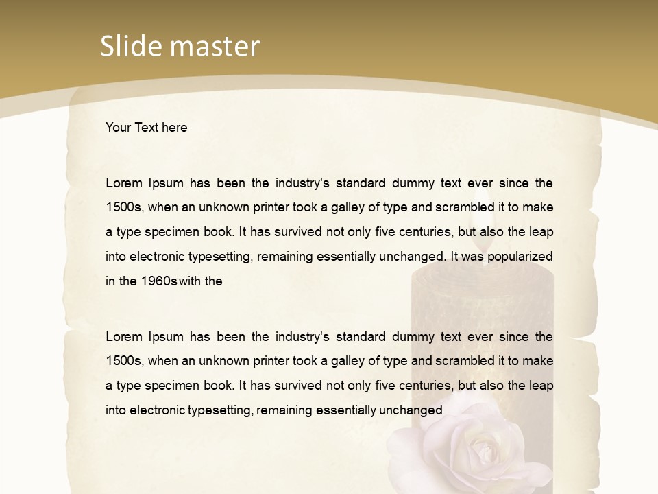 Brief Rose Trauer PowerPoint Template