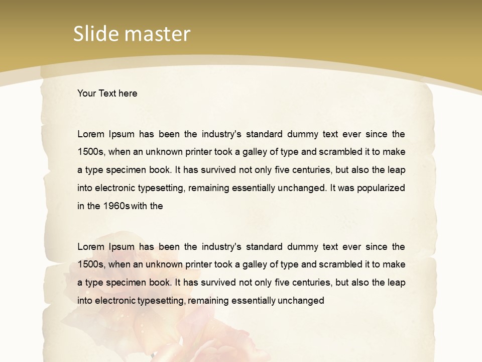 Werbung Brief Zertifikat PowerPoint Template