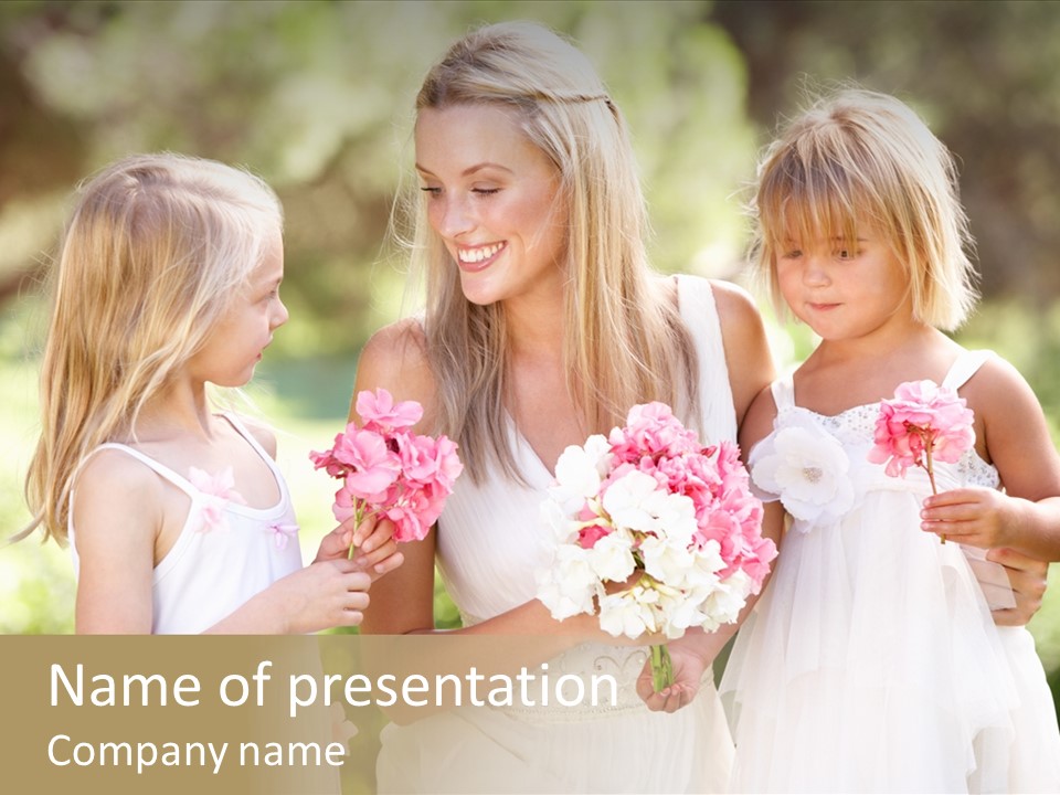 Girls Children Woman PowerPoint Template