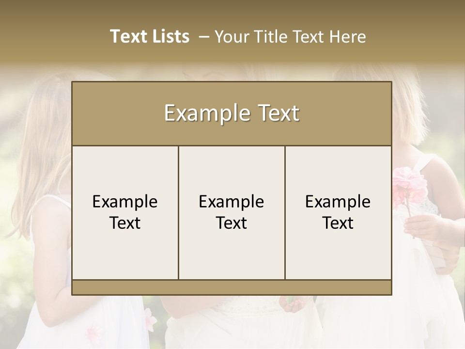 Girls Children Woman PowerPoint Template