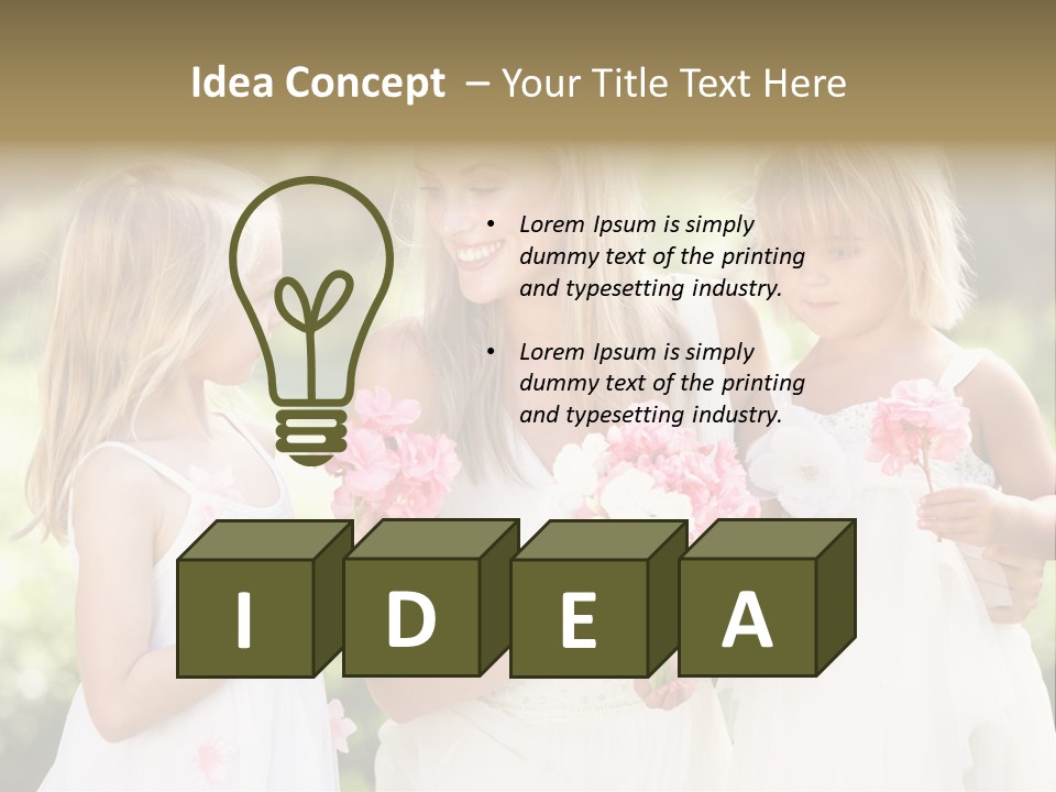 Girls Children Woman PowerPoint Template