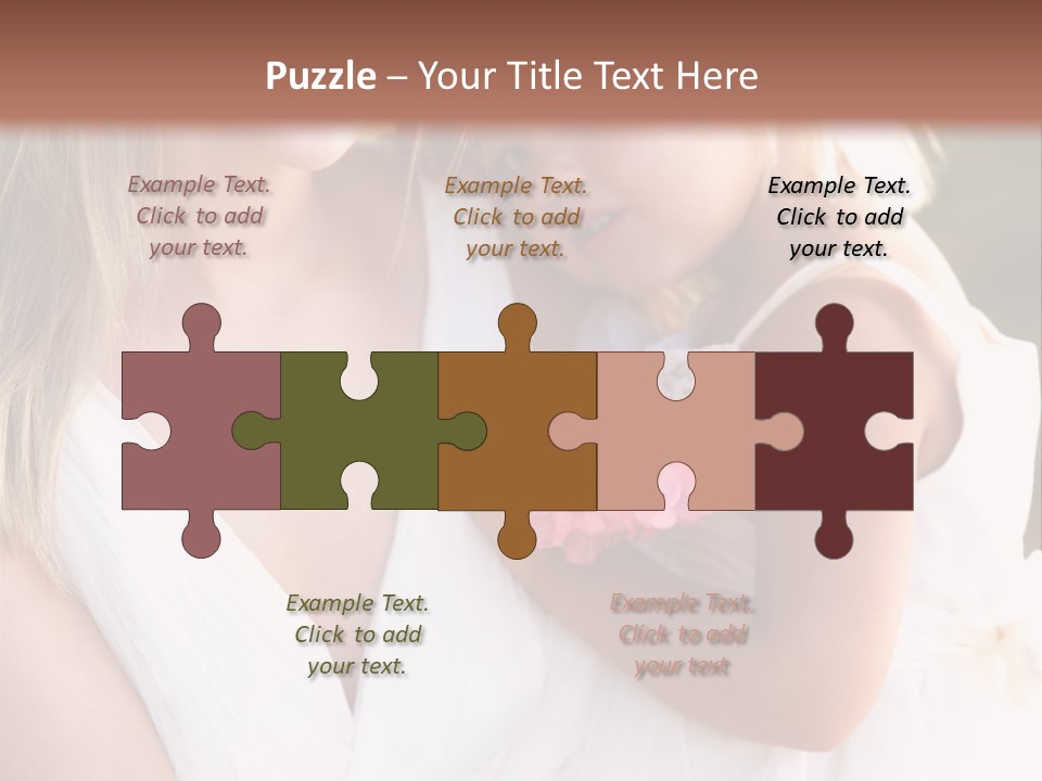 At Camera Bride Blonde PowerPoint Template