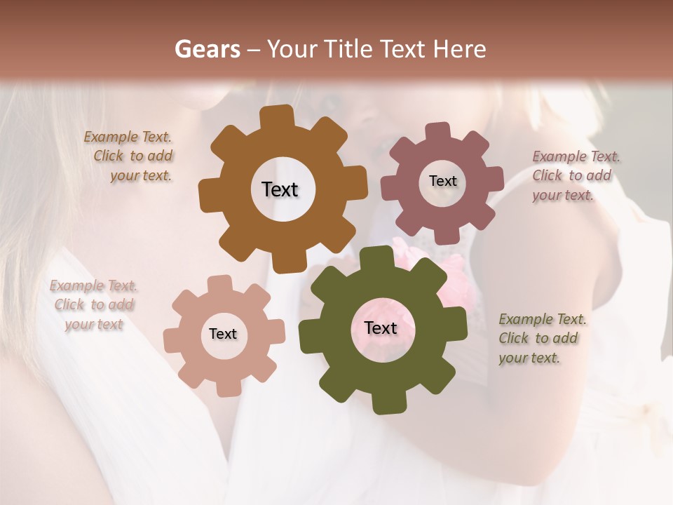 At Camera Bride Blonde PowerPoint Template