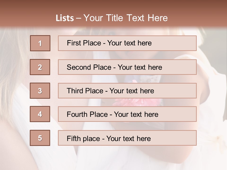 At Camera Bride Blonde PowerPoint Template