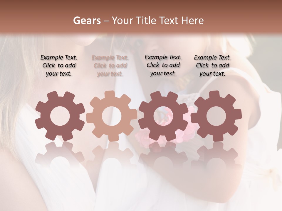 At Camera Bride Blonde PowerPoint Template