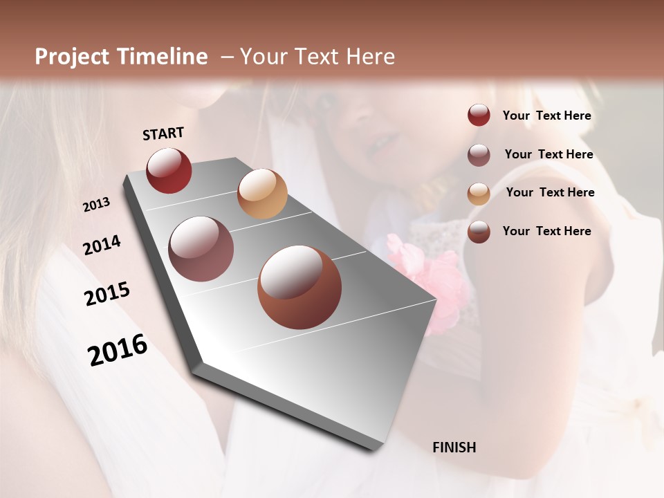 At Camera Bride Blonde PowerPoint Template