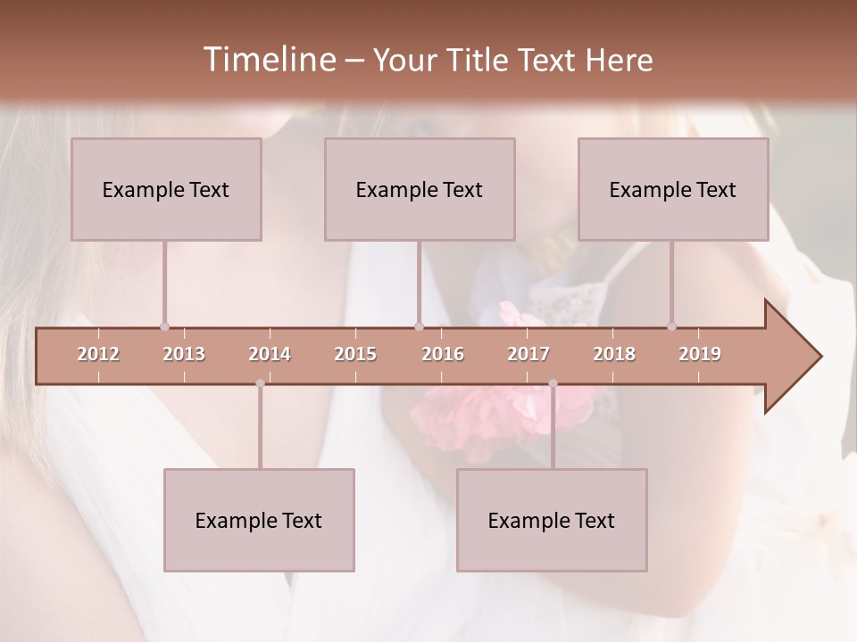 At Camera Bride Blonde PowerPoint Template