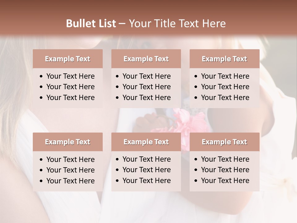 At Camera Bride Blonde PowerPoint Template