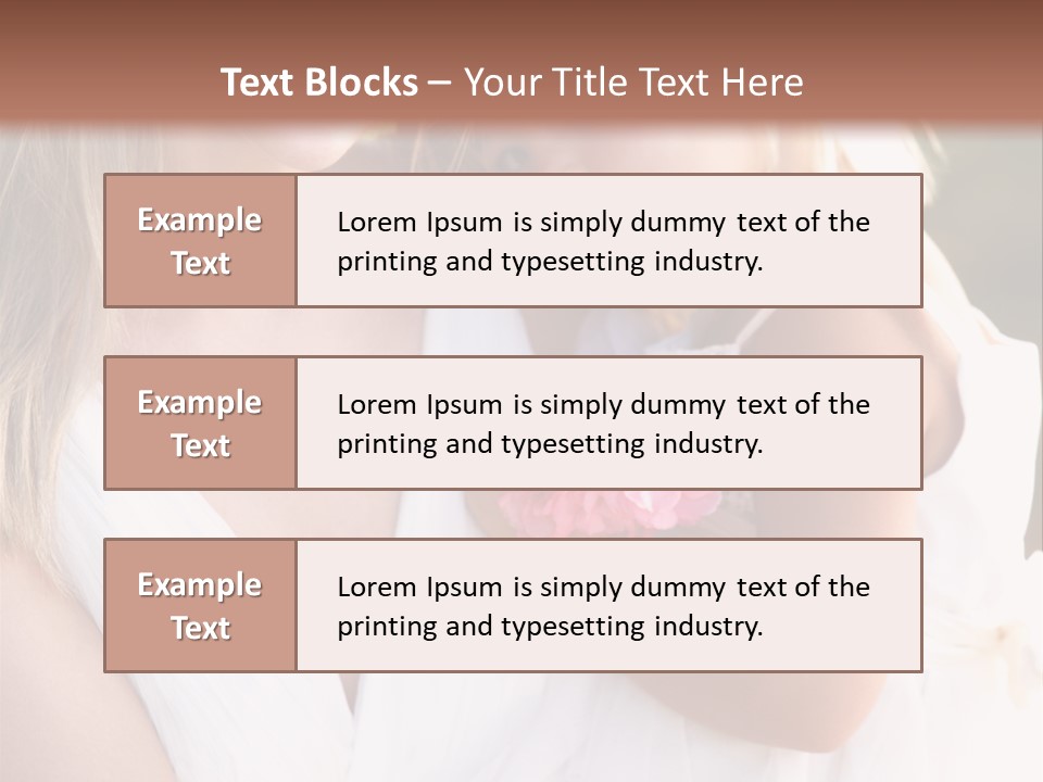 At Camera Bride Blonde PowerPoint Template