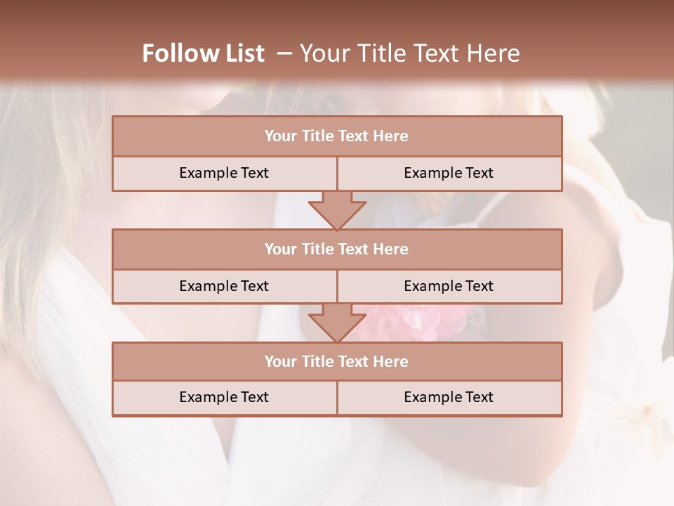 At Camera Bride Blonde PowerPoint Template