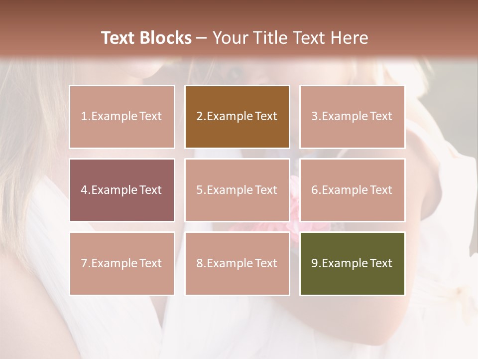 At Camera Bride Blonde PowerPoint Template