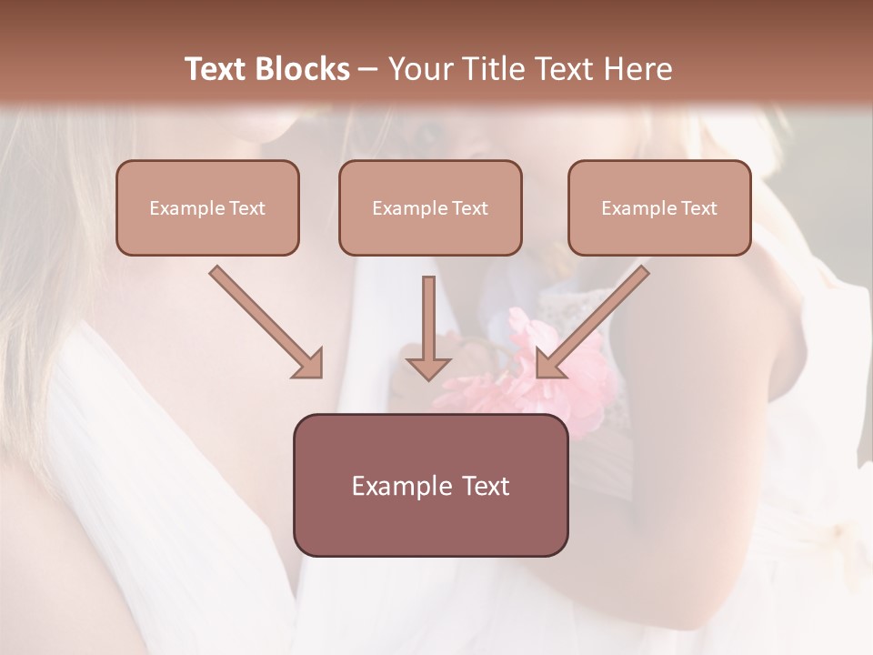 At Camera Bride Blonde PowerPoint Template