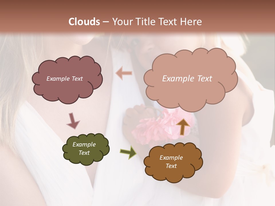 At Camera Bride Blonde PowerPoint Template