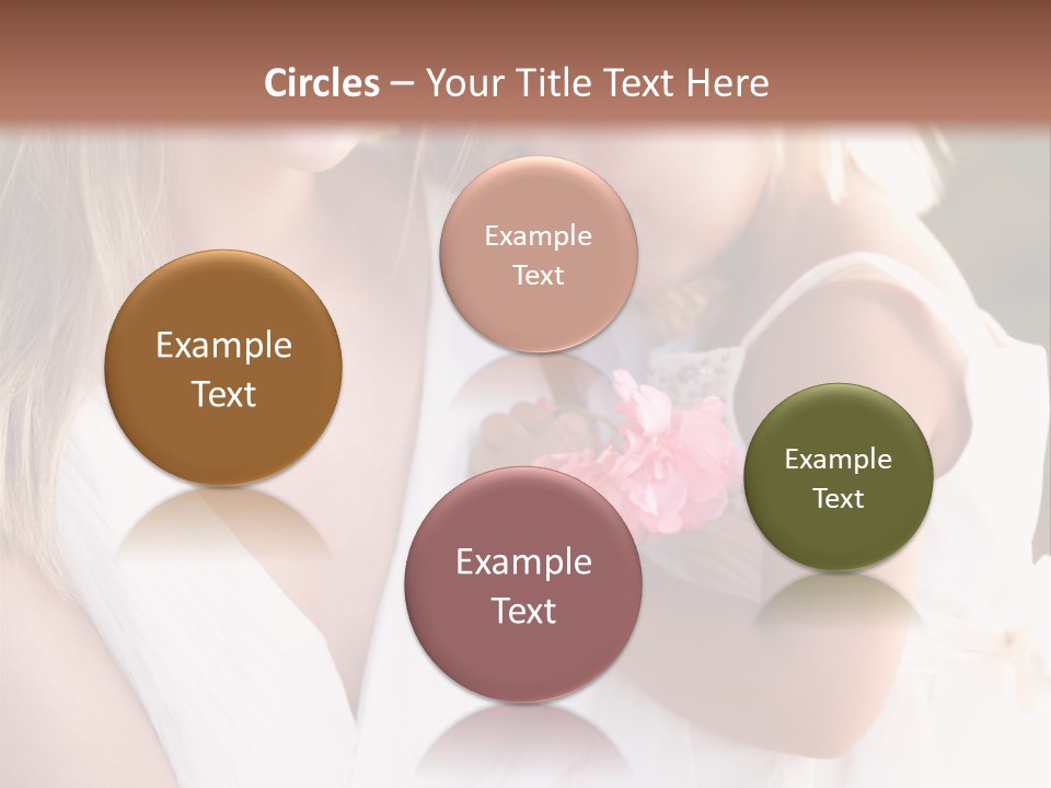 At Camera Bride Blonde PowerPoint Template