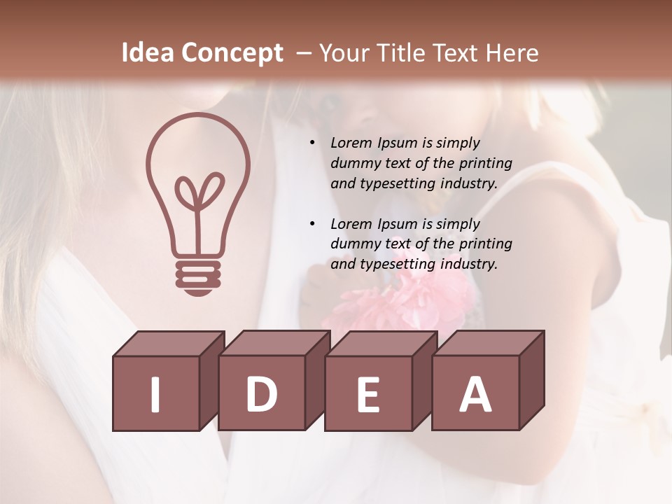 At Camera Bride Blonde PowerPoint Template