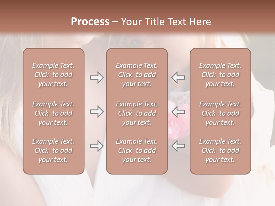 At Camera Bride Blonde PowerPoint Template