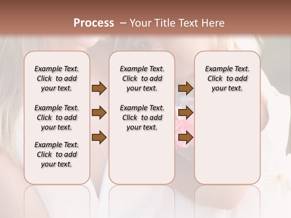 At Camera Bride Blonde PowerPoint Template