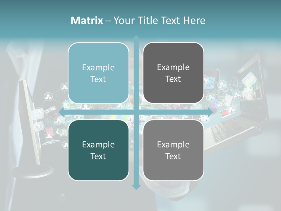 Charts Communications Touchscreen PowerPoint Template