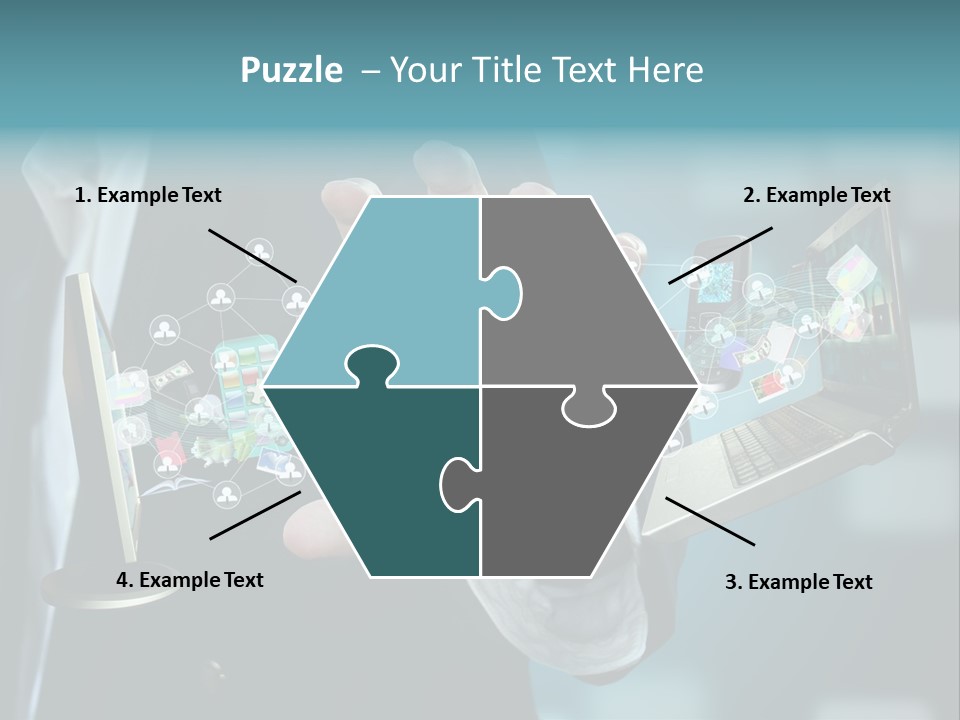 Charts Communications Touchscreen PowerPoint Template