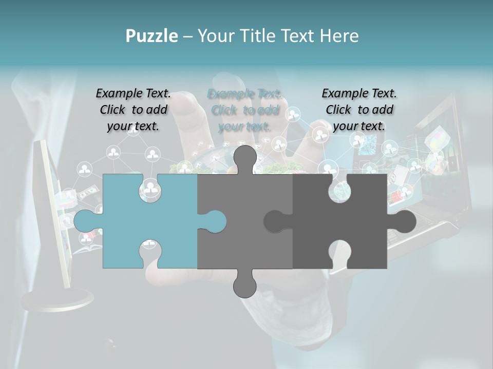 Charts Communications Touchscreen PowerPoint Template